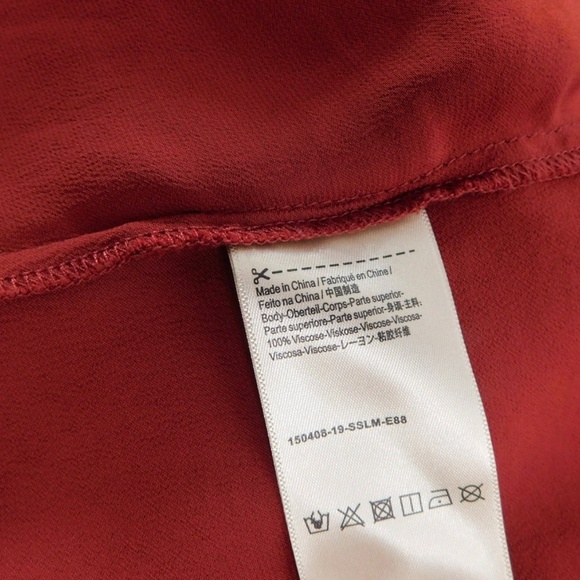 SCOTCH & SODA Maison Scotch Red Satin Wrap Dress Solid Party Cocktails Medium - Picture 12 of 14